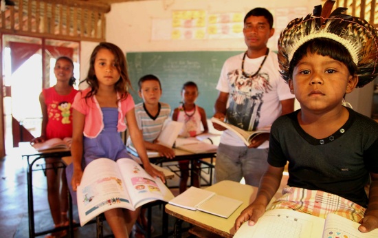 Escola indígena em São João Missões (Marcelo Sant'Anna / Imprensa MG)