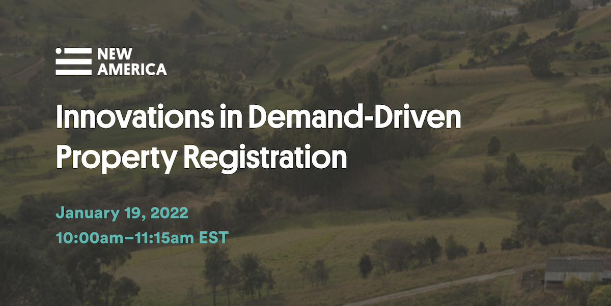 Innovations in Demand-Driven Property Registration