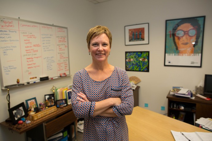Susan Markham, pictured in her office. / Ellie Van Houtte, USAID