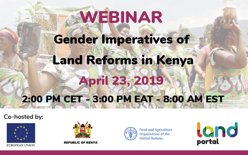 Webinar: The Gender Imperatives of Land Reform in Kenya