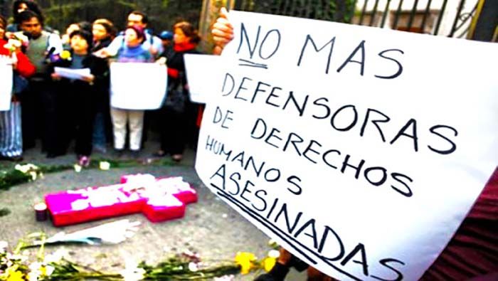 Violencia organizada contra defensores de derechos humanos