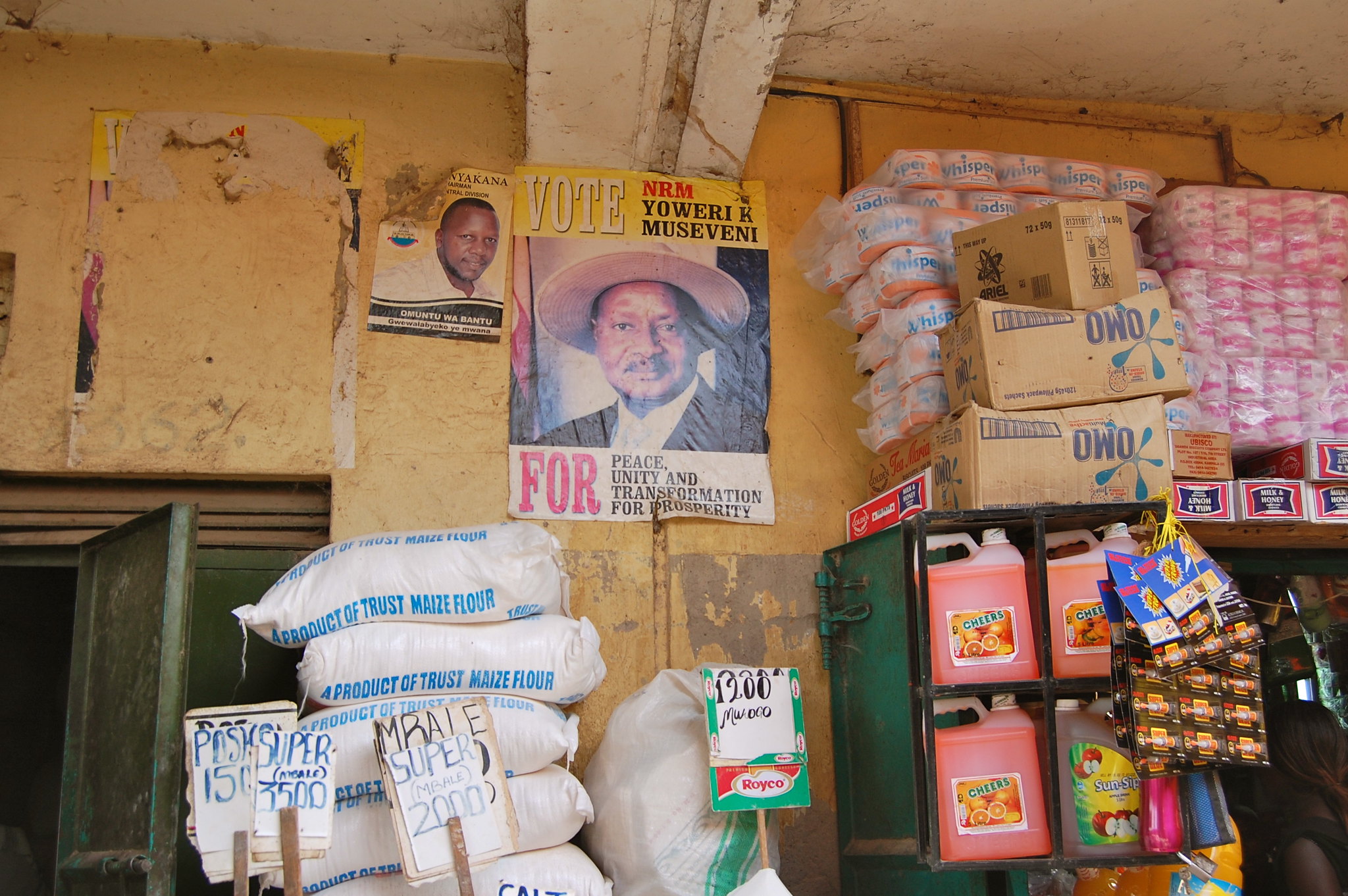 Rural shop with election poster. Photo by Gloria via Flickr CC BY-NC 2.0
