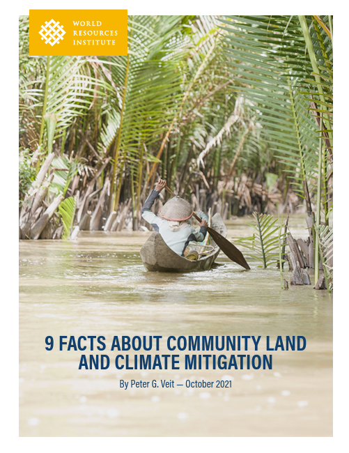 9 facts about community land and climate mitigation bronchure