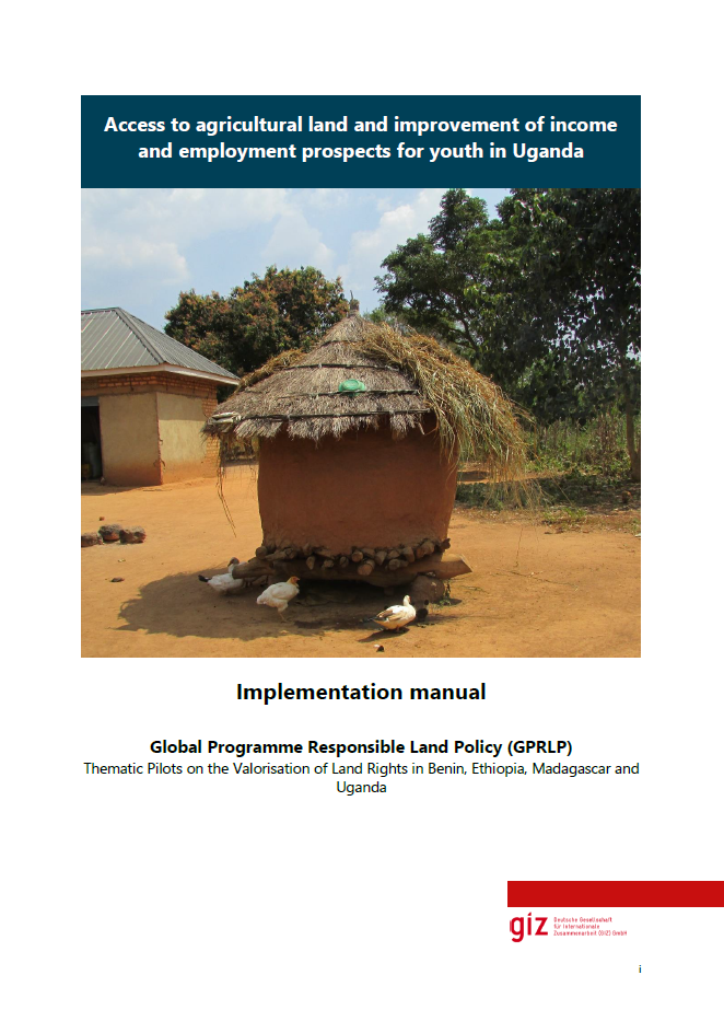 Cover of the implementation manual with title and picture of a small hut.