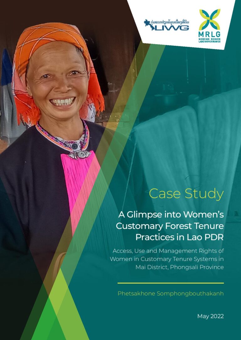 A Glimpse into Women’s Customary Forest Tenure Practices in Lao PDR-cover