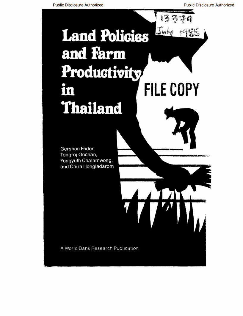Land policies and farm productivity in Thailand cover image