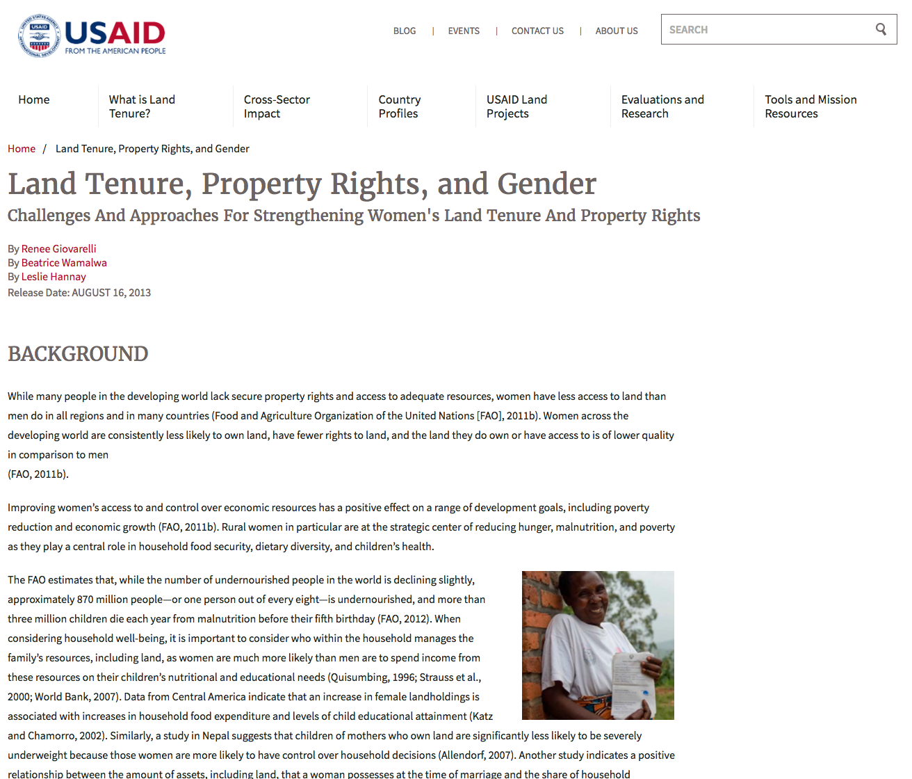 Land Tenure, Property Rights, and Gender cover