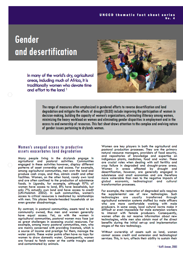 Gender and desertification cover image