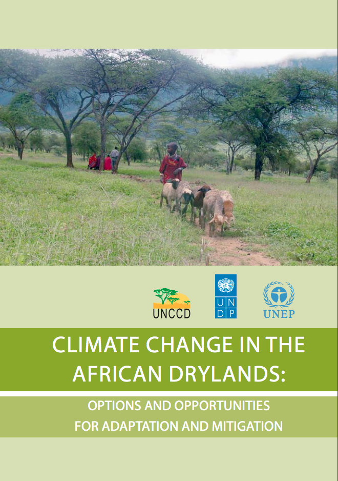Climate change in the African drylands: Options and opportunities for adaptation and mitigation cover image