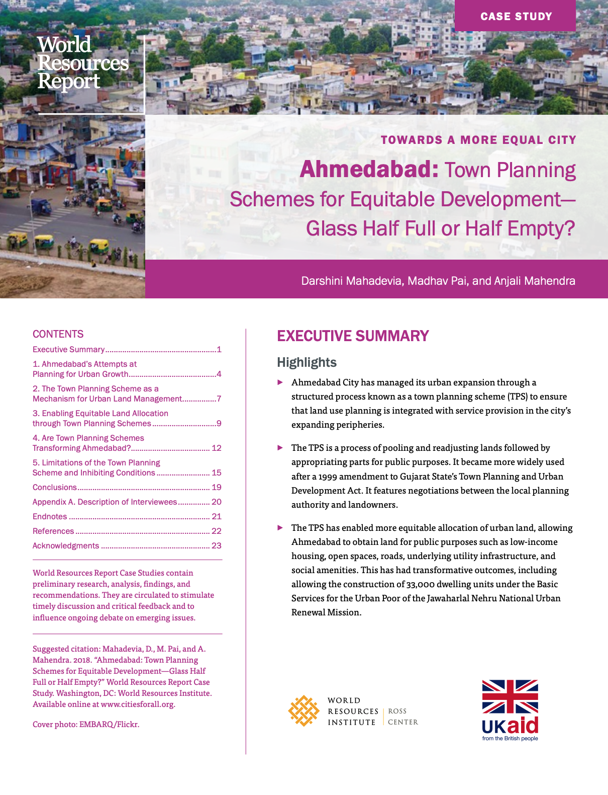 Ahmedabad: Town Planning Schemes for Equitable Development — Glass Half Full or Half Empty? cover image