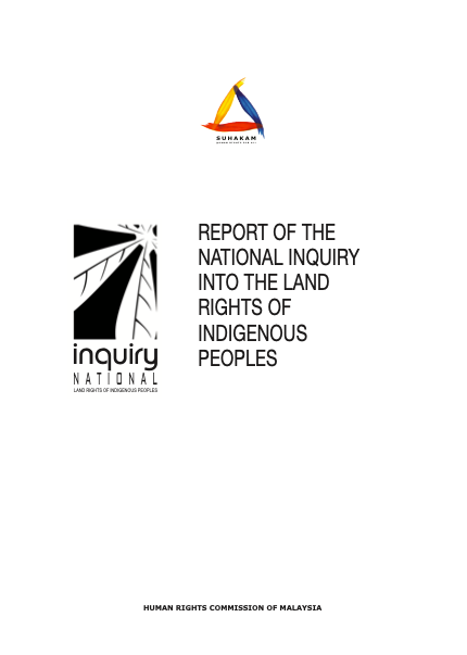 REPORT OF THE NATIONAL INQUIRY INTO THE LAND RIGHTS OF INDIGENOUS PEOPLES