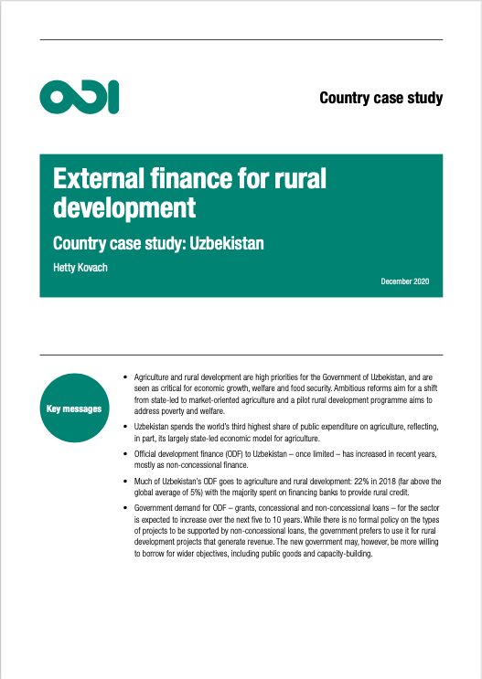 External finance for rural development