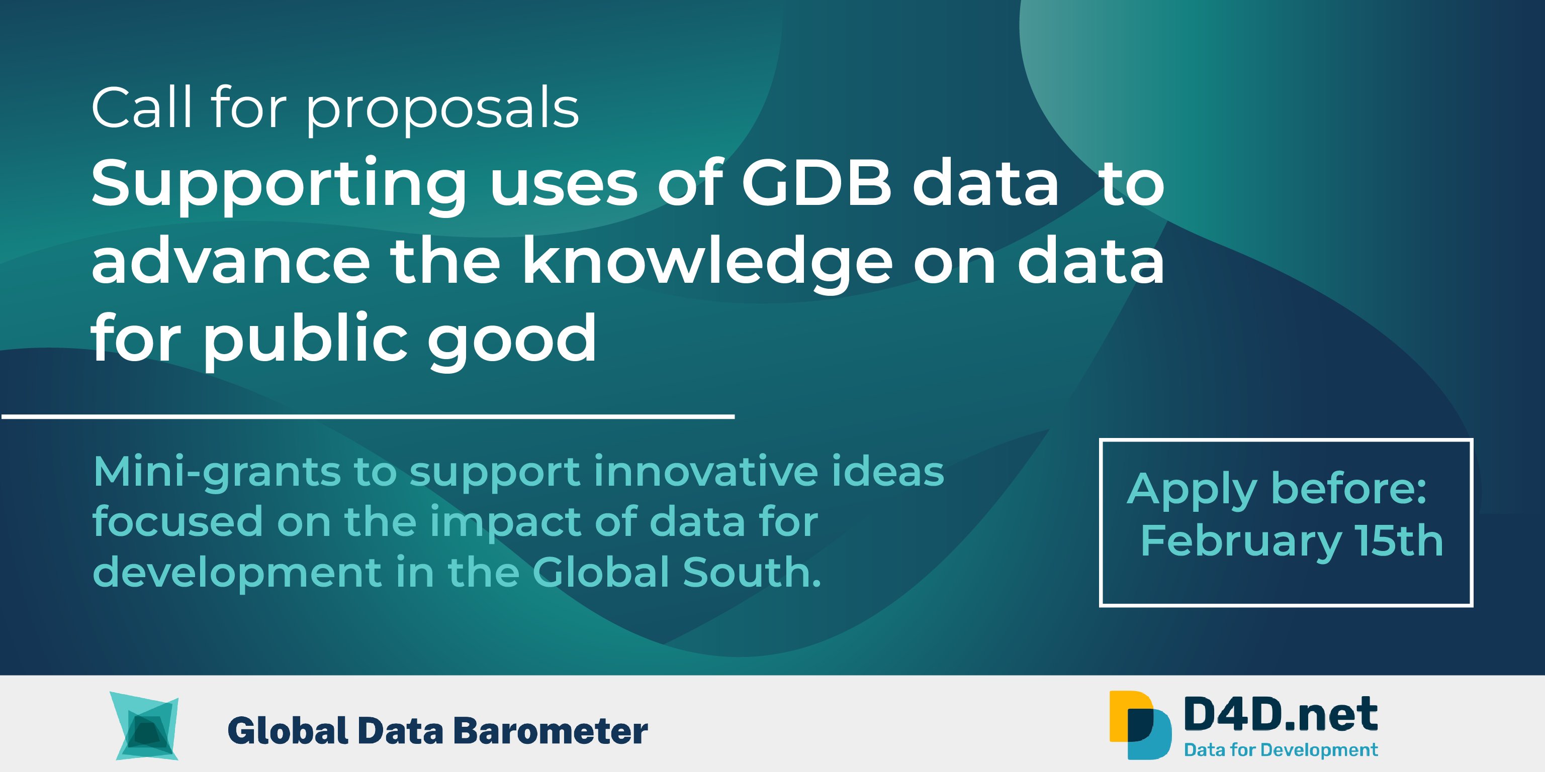 Call for Proposals: Using Data for a Public Good