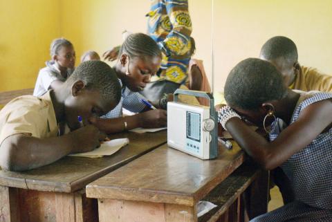 Children Listening to Messages about Ebola