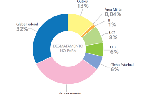 Desmatamento por categoria fundiária no Pará entre 2013 e 2016 (Foto: Imazon)