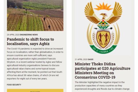 South Africa Land News Food Security 31 March - 26 April 2020