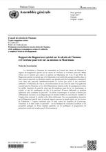 Rapport du Rapporteur spécial sur les droits de l’homme et l’extrême pauvreté sur sa mission en Mauritanie