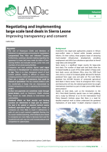 LANDac | Policy Brief #6 Negotiating and implementing large scale land deals in Sierra Leone cover image