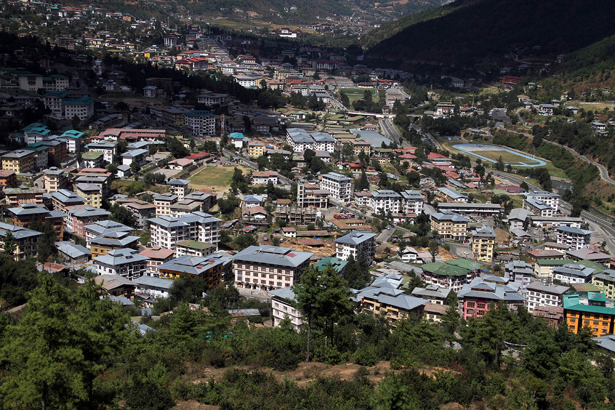 View of Thimphu city‎, photo by Gerd Eichmann, Creative Commons Attribution-Share Alike 4.0 International license